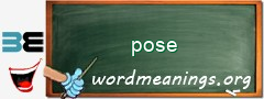 WordMeaning blackboard for pose